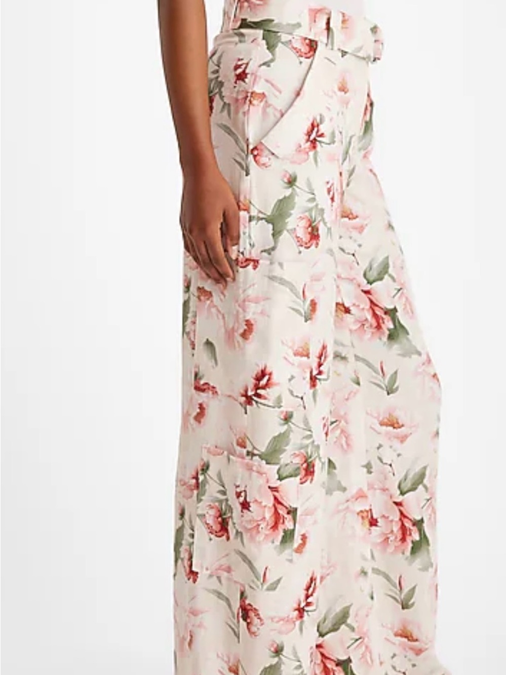 Floral Wide-Leg pants  - Pink Floral